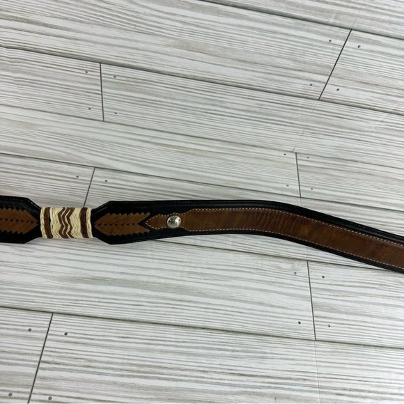 Justin Western Native American Belt Size 34 - Picture 5 of 5